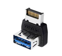 Adaptador USB de panel frontal en forma de L USB 3.1 a tipo E, panel de configuración tipo E, cabezal de dirección de 90 grados