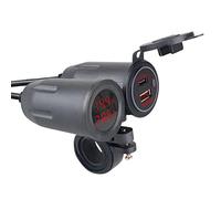 Adaptador USB de toma rápida QC3.0 para coche, 12/24 V, impermeable, para coche, motocicleta, barco
