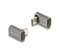 Adaptador USB Delock 40 Gbps USB Type-C™ PD 3.0 - 100 W enchufe a toma acodado 8K 60 Hz metal