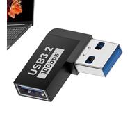 Adaptador USB En Ángulo Recto - Transferencia De Datos De 10 Gbps |, Adaptador De 90 Grados | Adaptador USB A Macho A USB A Macho A Hembra, Conector Extensor USB para Ordenador Portátil, PC, TV