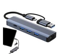 Adaptador USB Ethernet | Adaptador Ethernet de alta velocidad para laptop | Práctico adaptador de Internet RJ45 con Ethernet para viajes de empresa, viajes de negocios