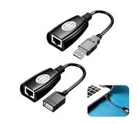 Adaptador USB Ethernet de hasta 150 pies, extensor de red de alcance - Convierte USB a RJ45 LAN conexión por cable con cable Cat5/Cat5e/Cat6 para portátiles, PC, ideal para transmisión de video HD