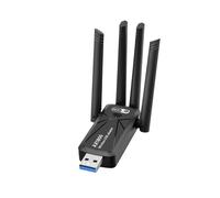 Adaptador USB Inalámbrico AX1800 WiFi6 USB 3.0 de 1800 Mbps, Receptor de Red LAN Inalámbrica de 2,4 GHz y 5 GHz de Doble Banda con 4 Antenas