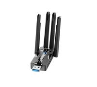 Adaptador USB Inalámbrico AX1800 WiFi6 USB3.0 1800Mbps Receptor de Red LAN Inalámbrica 2.4GHz 5.8GHz MU-MIMO con 4 Antenas