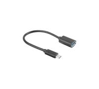 Adaptador USB Lanberg AD-UC-UA-04 0,15m USB A a USB C USB 3.2 Gen 1 5Gbps Negro