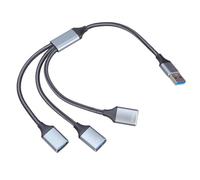 Adaptador USB macho a 3 puertos que incluye 1 USB 3.0 y 2 divisores USB 2.0 para PC y dispositivos periféricos, concentradores USB para laptop