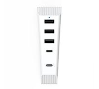 Adaptador USB multipuerto de expansión para juegos, apto para soporte de controlador de carga delgado de alta velocidad con ventilador de refrigeración