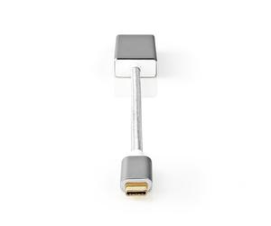 Adaptador USB Nedis | USB 3.2 Gen 1 | Conector USB-C™ | Toma Mini DisplayPort | 0,20 m | redonda | dorada | trenzada / nylon | plateada | embalaje con ventana