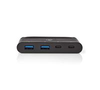 Adaptador USB Nedis USB 3.2 USB Type-C™ 2x USB Tipo-A / 2x USB Tipo-C™, negro