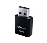 Adaptador USB para activador de juegos PS5 1000Hz tasa de sondeo procesamiento de entrada en tiempo real para configuración de controlador de terceros, color negro