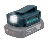 Adaptador USB para batería Bosch 18V con 1 Puerto DC 12V 2A & 2 Puertos USB & 1 Clip para cinturón (batería no incluida)