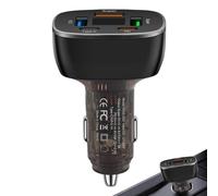 Adaptador USB para coche, cargador USB para coche con múltiples puertos, adaptador de coche USB-C - Adaptador de cargador de coche de 95 W con múltiples puertos y cables, cargador rápido para coches y