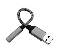 Adaptador USB para conector para auriculares, Adaptador USB a Jack - Tarjeta de sonido estéreo con cable Jack | Llamada de voz HD Comunicación clara Cable de audio Plug and Play Convertidor estéreo