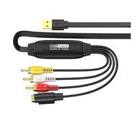 Adaptador USB para convertidor de video, cable de adquisición de cable para videocámara y VCR a formato digital