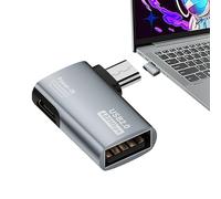 Adaptador USB para Stick - Adaptador USB Convertidor Macho A Hembra - Convertidor de cable con carcasa de aluminio, alimentación en ángulo izquierdo y derecho, velocidad de transmisión de 480 mbps par