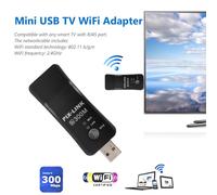 Adaptador USB para TV WiFi de 300 Mbps, receptor inalámbrico universal RJ45 WPS