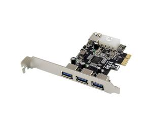 Adaptador USB PCIe 2.0 - MICRO CONNECT - 2x USB 3.0 Externos + 2x Internos - Negro - Tecnología USB 3.0