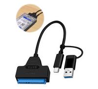 Adaptador USB Sata, Cable USB 3.0 a SATA 5Gbps Adaptador Disco Duro SSD/HDD 2.5" 3.5" Compatible con Windows, Mac, Linux, Convertidor SATA III USB Tipo C, Cable de disco duro externo