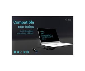 Adaptador usb tipo a - usb tipo c a displayport i - tec macho - hembra - negro