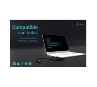 Adaptador usb tipo a - usb tipo c a displayport i - tec macho - hembra - negro (CADUAL4KDP)