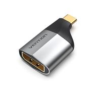 Adaptador USB Tipo C a DisplayPort Vention 4K 60Hz ABS Aluminio Negro/Gris