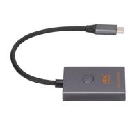Adaptador USB tipo C a HDMI 2.0, compatible con pantallas 4K a 60 Hz, cable de cobre estañado y cuerpo delgado de aluminio, conversión en tiempo