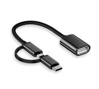 Adaptador USB tipo C, cable pequeño de nailon trenzado, doble interfaz para dispositivos OS Systemn y almacenamiento externo contra diseños de torsión