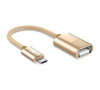 Adaptador USB tipo C, cable pequeño de nailon trenzado, doble interfaz para dispositivos OS Systemn y almacenamiento externo contra diseños de torsión