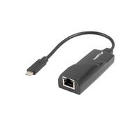 Adaptador USB Tipo C Lanberg NC-1000-02 RJ-45 Gigabit Negro