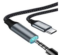 Adaptador USB Type C Jack 3,5mm Auriculares Headphone Audio Adapters Tipo Audio USB Type C AUX Convertidor Conector Dongle Compatible Huawei Mate Xiaomi Pixel Samsung Galaxy Ultra Note iPad Pro Sony