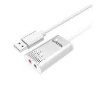 Adaptador USB UNITEK Y-247A USB Type-A Plateado 3,5 mm In/Out