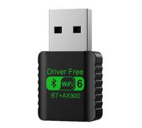 Adaptador USB WiFi 6 AX900 con Bluetooth 5.3, dongle inalámbrico de doble banda 2.4GHz/5.8GHz, sin necesidad de controladores para Wind