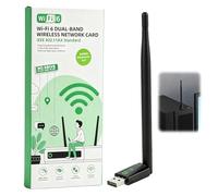 Adaptador USB WiFi 6 AX900, WiFi 6 Dongle AX900 Inalámbrico para PC, Receptor Doble Banda 2.4GHz y 5GHz con Antena Externa 5dBi, Dongle de Red para Ordenador, Compatible con Windows 11 y 10, Streaming