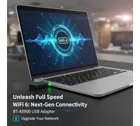 Adaptador USB WiFi 6 para PC de escritorio y portátil, 900 Mbps, doble banda 2,4/5 GHz con Bluetooth 5.3, tamaño nano, Plug a