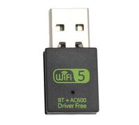 Adaptador USB WiFi Bluetooth, Adaptador Dongle de Red Inalámbrica Nano USB de Doble Banda de 600 Mbps, Receptor Externo de Red Inalámbrica, Mini Dongle WiFi para PC, Computadora
