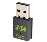 Adaptador USB WiFi Bluetooth, Receptor Externo de Red Inalámbrica de Doble Banda 600Mbps 2.4GHz/5.GHz, Chipset RTL8821CU, IEEE802.11 A/b/g/n/AC Universal Wireless