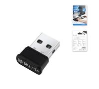 Adaptador USB WiFi Negro - Conexión inalámbrica, compatibilidad con múltiples Dispositivos, Ideal para Mejorar la señal y navegar en Internet.