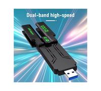 Adaptador USB WiFi Wifi5 de 1300 Mbps, Banda Dual 2.4G+5G, 802.11AC, Receptor Sin Controlador, Tarjeta Inalámbrica USB 3.0 de Alta Velocidad.