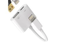 Adaptador USB y carga para iPhone 14 (2 en 1), cable Lightning OTG 3.0 Stick para Apple MFI Certified Digital Cámara Tarjeta Teclado Conector Hembra USB Lector de Tarjetas Splitter para iPad Connect