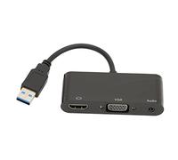Adaptador USB3.0 a HD, Convertidor de Adaptador USB a VGA 1080P 60HZ 5Gbps, Compatible con 7/8/10/11
