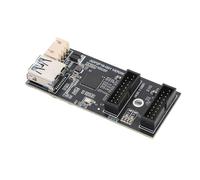 Adaptador USB3.2 GEN1 de 19 Pines a Doble de 19 Pines con Transferencia Rápida de Datos Conectividad Conveniente para Uso en Oficina Resina+ABS