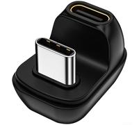 Adaptador USB4, carga de datos de 40 Gbps de 240 W, conector tipo C en forma de U para video 8K, flexible para teléfonos con fundas (A)