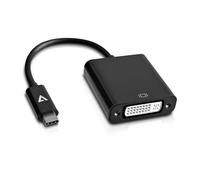 Adaptador V7 V7UCDVI-BLK-1E USB-C macho a DVI-I hembra 1080p FHD