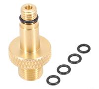 Adaptador Válvula Aire Amortiguador Bici Aluminio Adaptador Válvula | Aleación aluminio, para compacto, compatible para rockshox, incluye O-rings, para fácil instalación