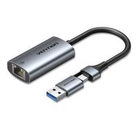 Adaptador usb/usb tipo-c - rj45 vention cfqhb/ 1000mbps