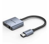 Adaptador Vention USB-C a Jack 3.5mm con Carga PD 60W