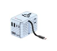 ADAPTADOR VERBATIM VIAJE 100W AZUL