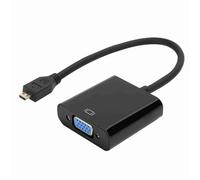 Adaptador VGA a, Adaptador Convertidor de Vídeo Micro a VGA 1080P con Función de Fuente de Alimentación Adaptador a VGA Adaptador VGA a USB para 4B (MicroHDMI a VGA)