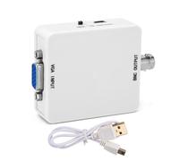Adaptador VGA a compuesto, convertidor Plug and Play con optimización de color y reducción de ruido digital para mayor claridad, buena calidad,