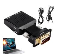 Adaptador VGA a HD para monitor - VGA Source - Display Converter, High Speed 1080P Video Adapter con cable de audio de 3,5 mm, Plug and Play VGAs - Connector, for Office Presentations
